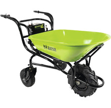 Motorisierte Schubkarre mit luftbereiften Rädern und Kippfunktion für den Transport von Schüttgütern