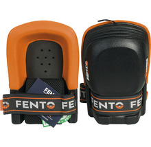 Ein Paar Knieschoner mit Riemen der Marke Fento