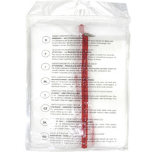 Plastikbeutel mit Warnhinweisen zur Erstickungsgefahr