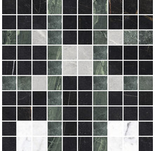 Feinsteinzeug-Mosaik Byron D-Check 30x30 cm