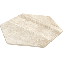 Sechseckige Fliese mit Steinoptik