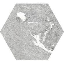 Feinsteinzeug Terrassenplatte Hexagon Grigioni rektifizierte Kante 60 x 52 x 2 cm