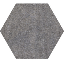 Feinsteinzeug Terrassenplatte Hexagon Basalto 60 x 52 x 2 cm