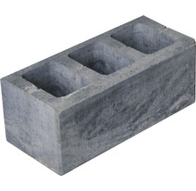 Grauer Beton Hohlblockstein mit drei Löchern
