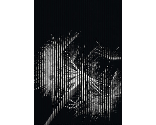 Abstraktes Wandbild mit Pflanzenmotiv