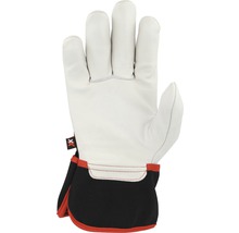 Arbeitshandschuh aus Leder mit Stoffmanschette