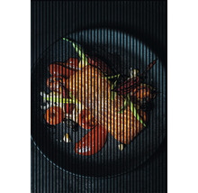 Gegrilltes Gericht mit Wurst, Gemüse und Lauchzwiebeln auf einem Teller.