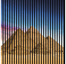 Akustikpaneel digital bedruckt Pyramiden 1 19x1133x1195 mm Set = 2 Einzelpaneele