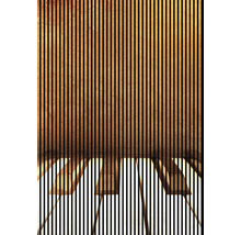 Abstraktes Bild einer Klaviatur mit einem Lattenzaun-Effekt