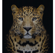 Leopardenporträt mit vertikalen Streifen