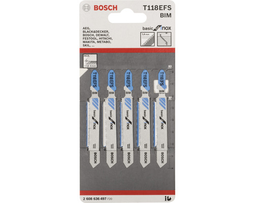 Stichsägeblatt Bosch T 118 EFS Basic for Inox