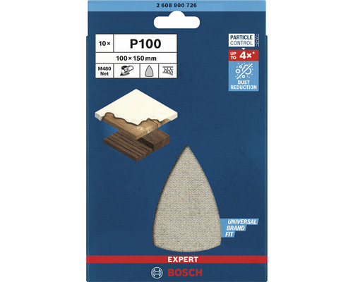 Schleifblatt für Multischleifer 100 x 150mm, Korn 100, 10-er Pack