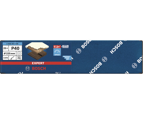 Schleifblatt für Trockenbauschleifer Ø 225mm, Korn 40, 25-er Pack