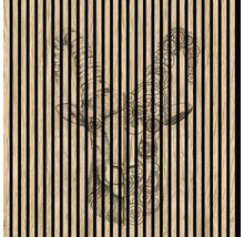 Dekorplatte mit Giraffenmotiv und Streifenmuster