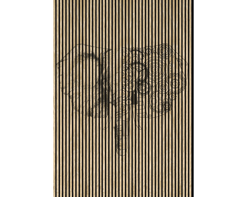 Akustikpaneel mit Elefantenmotiv zur Wandgestaltung