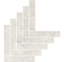 Feinsteinzeug Mosaik Ragno Kalkstone white Freccia 44,9x61,6cm
