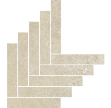 Feinsteinzeug Mosaik Ragno Kalkstone sand Freccia 44,9x61,6cm