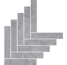 Feinsteinzeug Mosaik Kalkstone grey Freccia 44,9x61,6cm