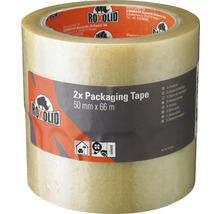 Produktbild: ROXOLID Packaging Tape Packband transparent 2x 50 mm x 66 m