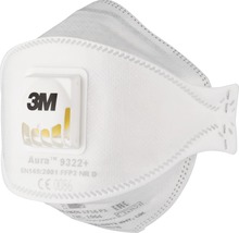 Atemschutzmaske 3M™ 9322PRO, 5 Stück, Schutzstufe FFP2