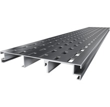 Aluminium Gitterrost mit quadratischen Aussparungen