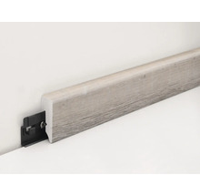 Sockelleiste mit Montageclip zur Wandbefestigung