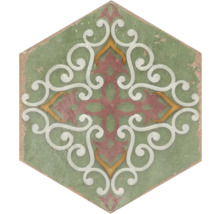 Sechseckige Fliese mit Ornamentmuster für Wand- und Bodengestaltung