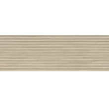 Japandi Wandfliese Marlen slat aspen 40x120cm 3D-Holzoptik beige matt rektifiziert