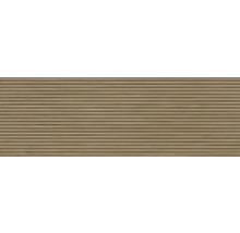 Japandi Wandfliese Marlen slat nut 40x120cm 3D-Holzoptik braun matt rektifiziert