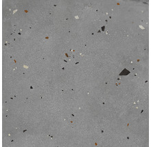 Graue Bodenfliese mit Terrazzo-Muster