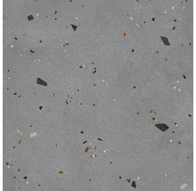 Graue Bodenfliese mit Terrazzo Optik