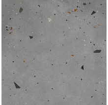 Graue Bodenfliese mit Terrazzo Optik