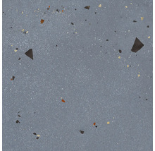 Nahaufnahme einer Bodenfliese mit Terrazzo-Muster