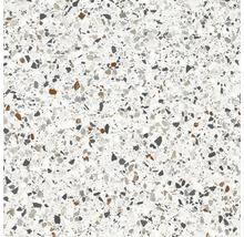 Nahaufnahme einer Terrazzo-Fliese mit gesprenkeltem Muster