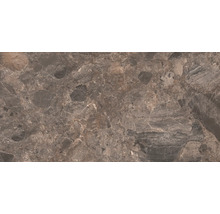 Detailansicht einer Feinsteinzeugfliese mit Marmoroptik.