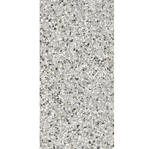 Nahaufnahme einer Terrazzo-Fliese mit unregelmäßigem Muster