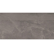 Feinsteinzeug Stufenfliese Nature grey 29,8x59,8x0,93 cm rektifiziert