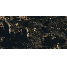 Wand- und Bodenfliese Magnifique schwarz 60x120cm glänzend rektifiziert