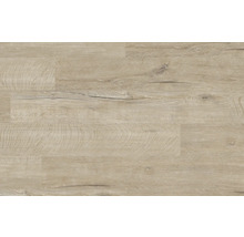 Nahaufnahme von hellem Laminatboden in Holzoptik.