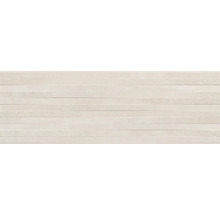 Steingut Wandfliese Terranova Structure White 29,8x89,8cm rektifiziert
