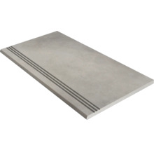 Stufenplatte abgerundet Basic grey 30x60cm