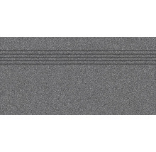 Feinsteinzeug Treppenstufe Rako Taurus Granit Antracit 30x60cm rektifiziert