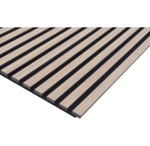 Akustikpaneel mit Holzrippen auf Filz