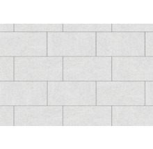 Helle Steinmauer mit rechteckigen Steinen