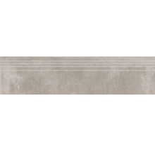 Feinsteinzeug Treppenstufe Greenwich greige matt grau 29,5 cm x 120 cm