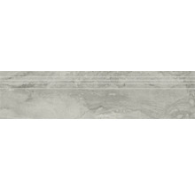 Feinsteinzeug Treppenstufe Sicilia 29,5 x 120 x 0,9 cm Grigio poliert grau