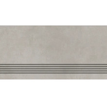 Produktbild: MIRAVA Feinsteinzeug Treppenstufe MANHATTAN Grey 30 x 60 x 0,9 cm matt rektifiziert