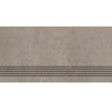 Produktbild: MIRAVA Feinsteinzeug Treppenstufe MANHATTAN Taupe 30 x 60 x 0,9 cm matt rektifiziert