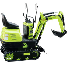 Minibagger mit Schaufel und Raupenfahrwerk