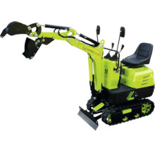 Zipper Minibagger mit Kettenlaufwerk und Schaufel